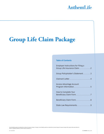 Group Life Claim Package - Explainmybenefits 