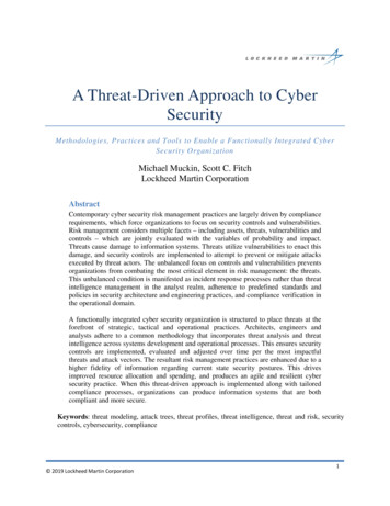 A Threat-Driven Approach To Cyber Security - Lockheed Martin