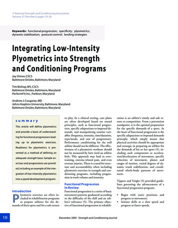Integrating Low-Intensity Plyometrics Into Strength And Conditioning .