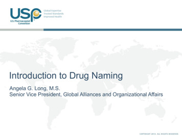 Introduction To Drug Naming - Federal Trade Commission