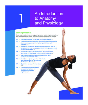 1 An Introduction To Anatomy And Physiology - Pearson Education