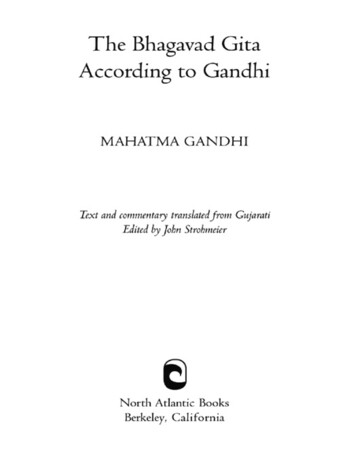The Bhagavad Gita According To Gandhi - Archive 