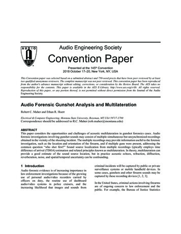 Audio Engineering Society Convention Paper - Montana State University