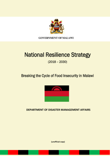 Malawi National Resilience Strategy 2018-2030