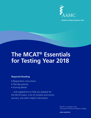 The MCAT Essentials For Testing Year 2018 - Exam Info Hub