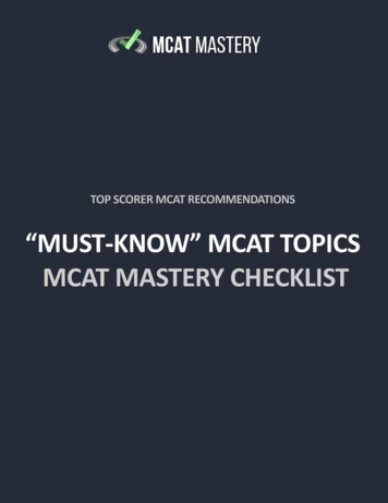Top Scorer Mcat Recommendations
