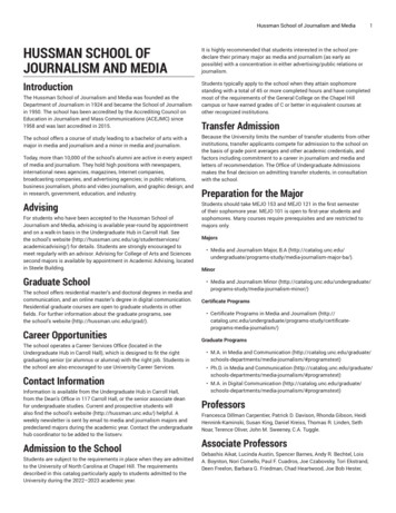Hussman School Of Journalism And Media - Catalog.unc.edu