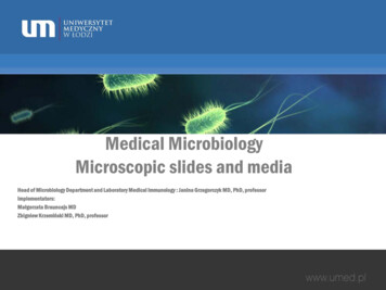 Medical Microbiology Microscopic Slides And Media