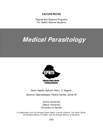 Lecnote Fm Degree And Diploma Med Parasitology - Carter Center
