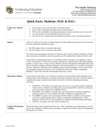 Quick Facts: Medicine (M.D. & D.O.) - Colorado.edu