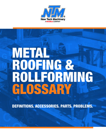 Metal Roofing & Rollforming Glossary