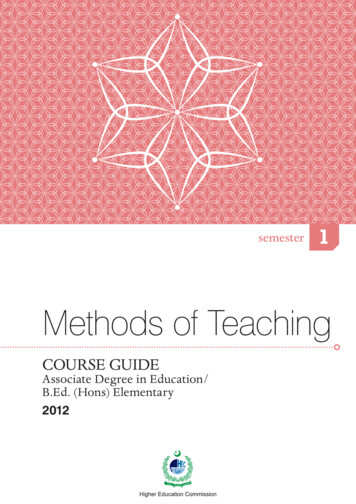Methods Of Teaching - HEC