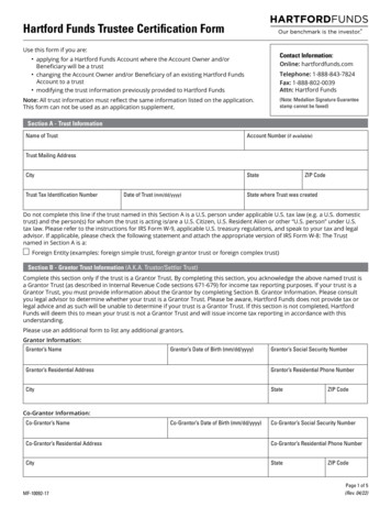 Hartford Funds Trustee Certification Form