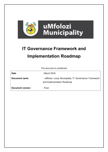 IT Governance Framework And Implementation Roadmap