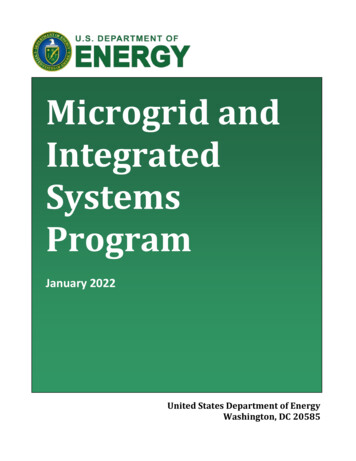Microgrid And Integrated Systems Program - Energy.gov
