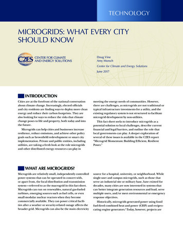 MICROGRIDS: WHAT EVERY CITY SHOULD KNOW - Center For Climate And Energy .