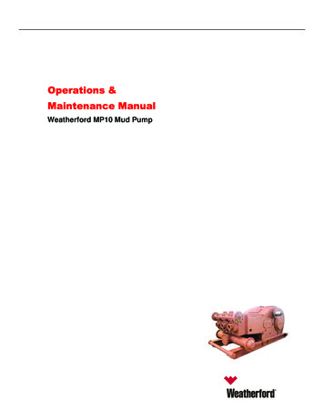 Operations & Maintenance Manual - RIG MANUFACTURING