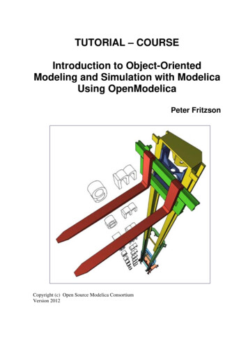 TUTORIAL - COURSE Introduction To Object-Oriented . - OpenModelica
