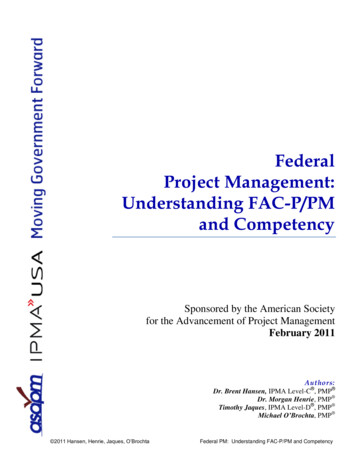 Project Management: Understanding FAC-P/PM And Competency - IPMA-USA