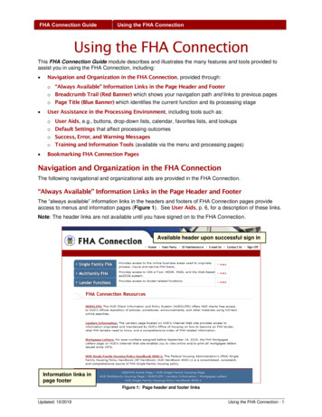 Using The FHA Connection