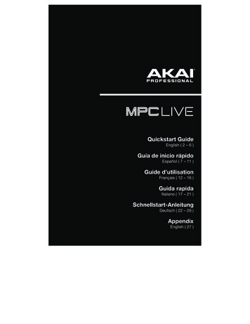 MPC Live Quickstart Guide - Akai Pro