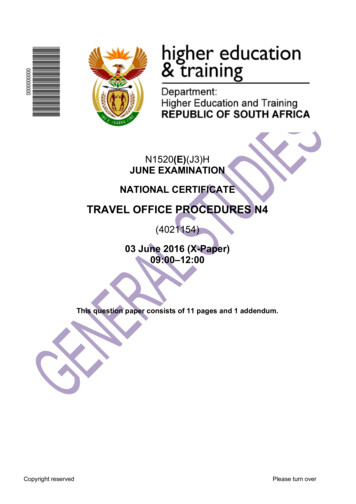 N1520(E)(J3)H June Examination National Certificate