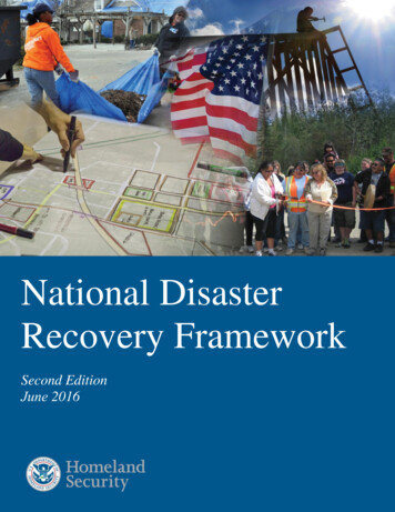 National Disaster Recovery Framework - FEMA