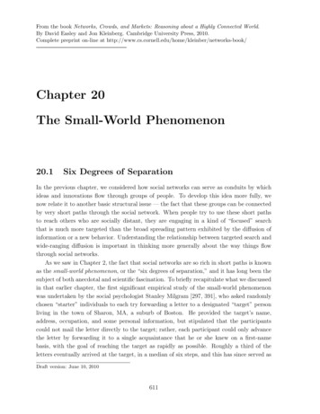 Chapter 20 The Small-World Phenomenon - Cornell University