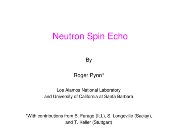 Neutron Spin Echo Tutorial - NIST