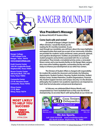 March 2016 - Page 1 RANGER ROUND-UP