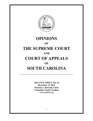 OF THE SUPREME COURT - Sccourts 