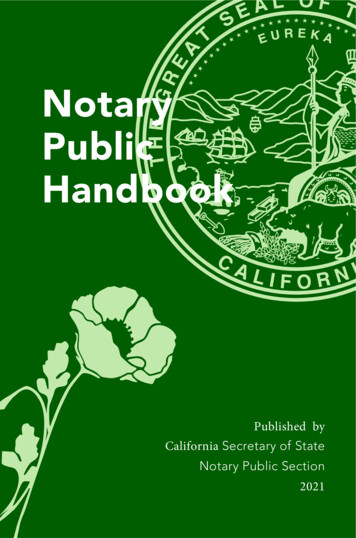 2021 Notary Public Handbook - California