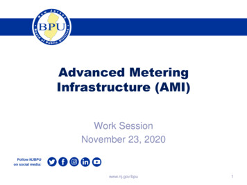 Advanced Metering Infrastructure (AMI) - Government Of New Jersey