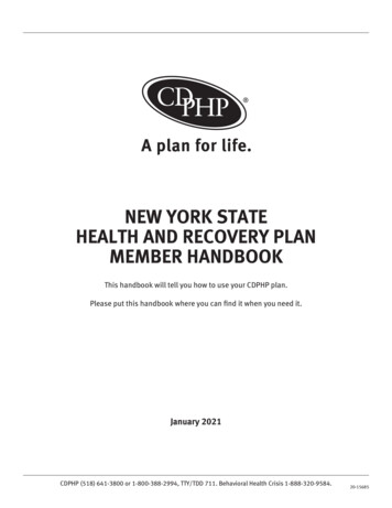 New York State Health And Recovery Plan Member Handbook