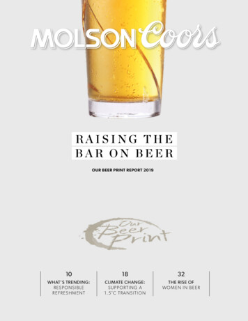 RAISING THE BAR ON BEER - Molson Coors