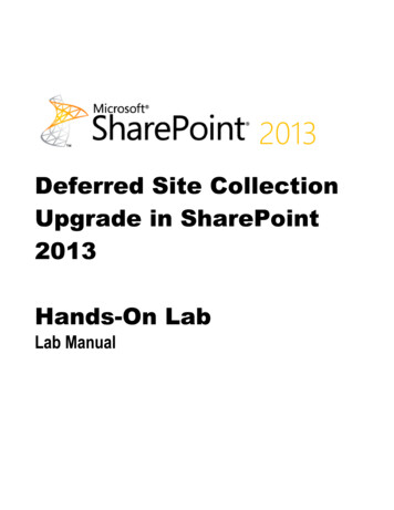 Deferred Site Collection Upgrade In SharePoint 2013 Hands-On Lab