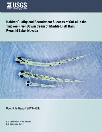 Habitat Quality And Recruitment Success Of Cui-ui In The Truckee . - USGS