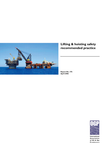 Lifting & Hoisting Safety Recommended Practice