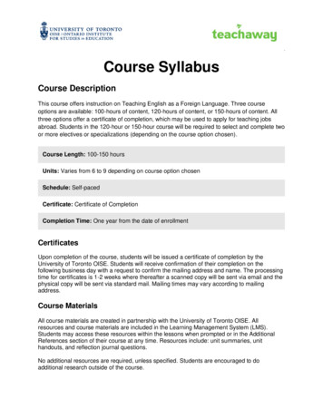 Course Syllabus - Info.teachaway 