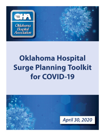 Oklahoma Hospital Surge Planning Toolkit For COVID-19