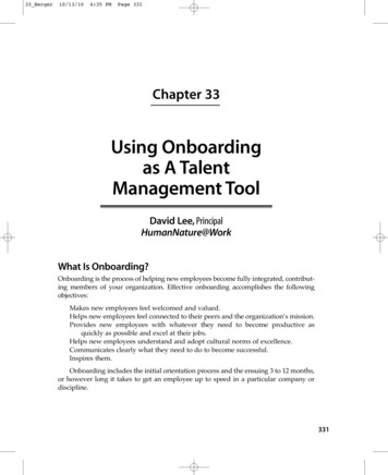 Using Onboarding As A Talent Management Tool - Human Nature At Work