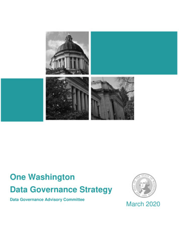 One Washington Data Governance Strategy