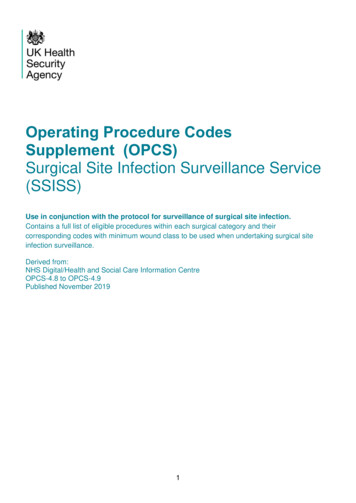 Operating Procedure Codes - GOV.UK