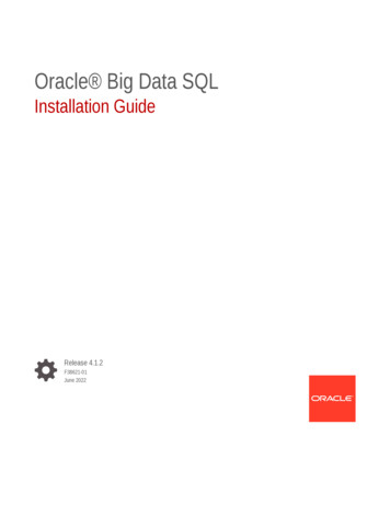 Installation Guide Oracle Big Data SQL