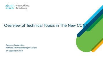 Overview Of New Technical Topics In CCNAv7 - Istituto