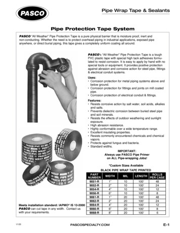 Pipe Protection Tape System - Pasco Specialty