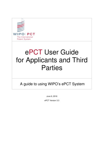 EPCT User Guide - WIPO