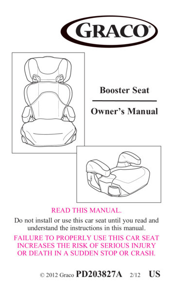 Booster Seat Owner's Manual - Graco
