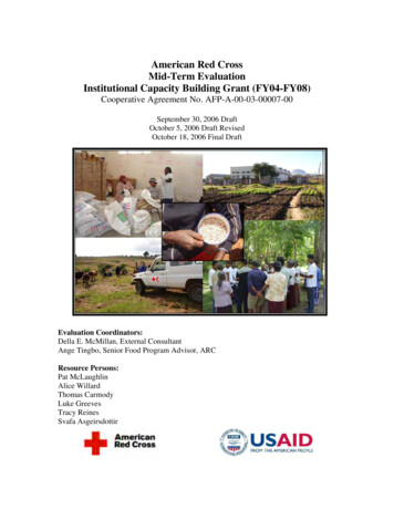 American Red Cross Mid-Term Evaluation Institutional Capacity Building .