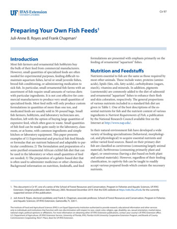 Preparing Your Own Fish Feeds
